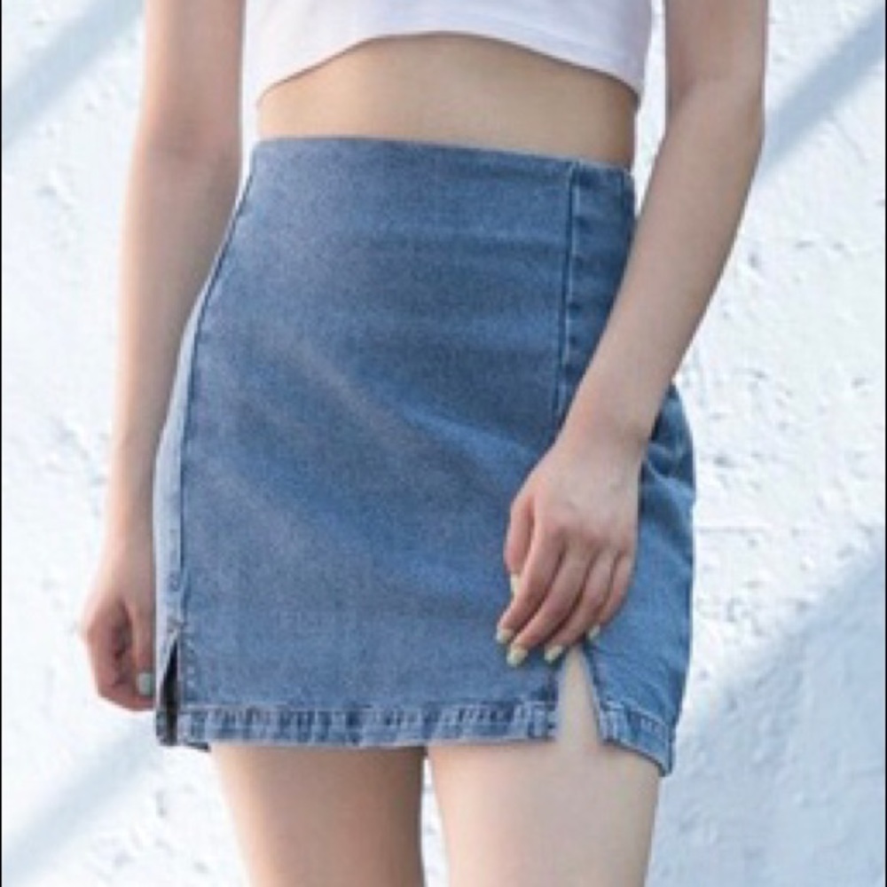 Brandy Melville Cara Jean Skirt NWOT